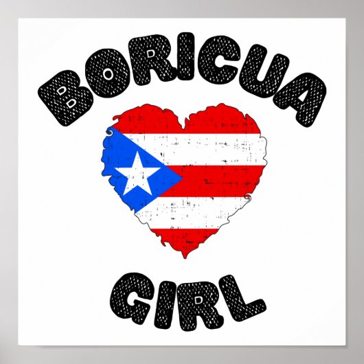 Boricua Girl Puerto Rico Cute Poster (Voorkant)