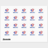 Boricua Girl Ronde Sticker (Vel)