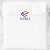 Boricua Girl Ronde Sticker (Tas)