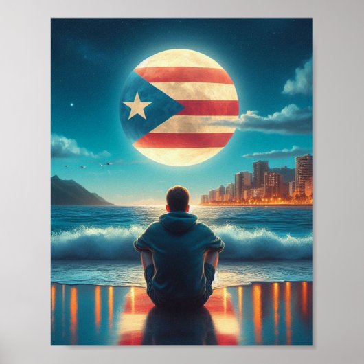 Boricua Hasta en la Luna Poster (Voorkant)