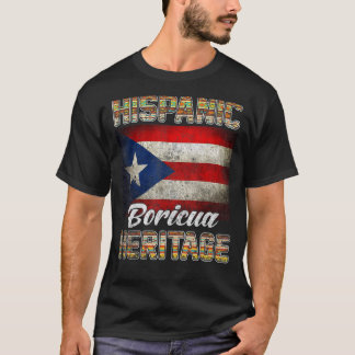 Boricua Hispanic Heritage Month Puerto Ricaanse vl T-shirt