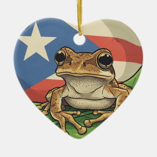 Boricua Keramisch Ornament (Voorkant)