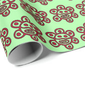 Boricua kerst zon rood inpakpapier (Rol Hoek)