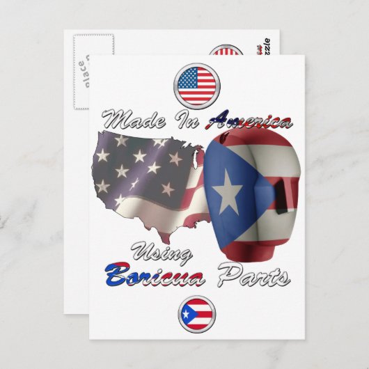 Boricua_Made Briefkaart (Voorkant / Achterkant)