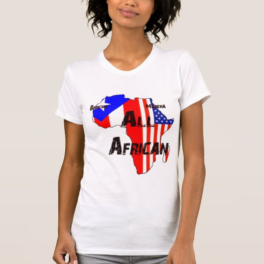 Boricua, Morena, All African - Tshirt (Voorkant)