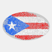 Boricua Oval Sticker (Voorkant)