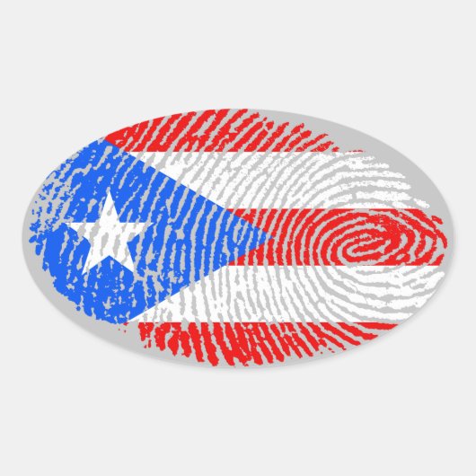 Boricua Oval Sticker (Voorkant)
