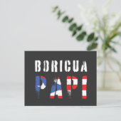 Boricua Papi Puerto Ricaanse Vlag Briefkaart (Staand voorkant)