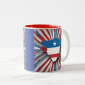 Boricua Pride Tweekleurige Koffiemok (Voorkant rechts)