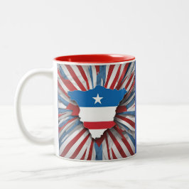 Boricua Pride Tweekleurige Koffiemok