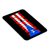 Boricua Puerto Rican Flag Typography Magneet (Rechterzijde)
