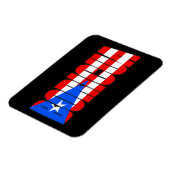 Boricua Puerto Rican Flag Typography Magneet (Linkerzijde)