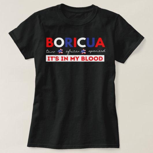 Boricua Puerto Rican Pride Wepa Taino Nuyorican Fl T-shirt (Design voorkant)