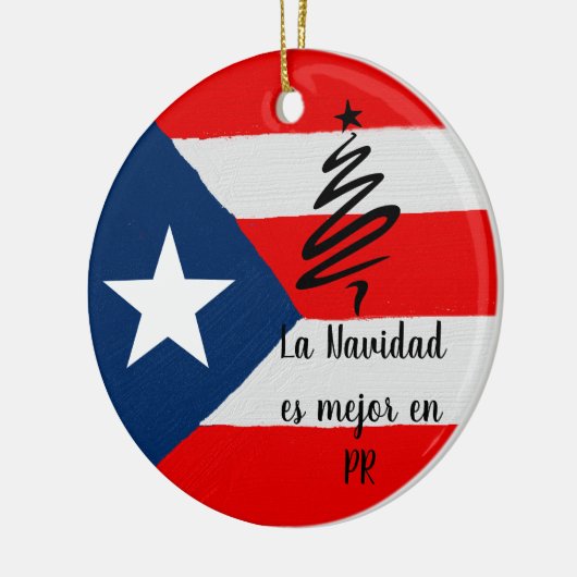 Boricua Puerto Rico vlag coqui-keramiek Keramisch Ornament (Links)