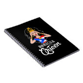 Boricua Queen Puerto Rican Birthday for Women Girl Notitieboek (Rechterzijde)