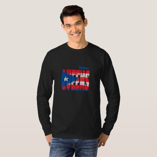 Boricua Roots Puerto Rico Pride PR Queens Puerto R T-shirt (Voorkant volledig)