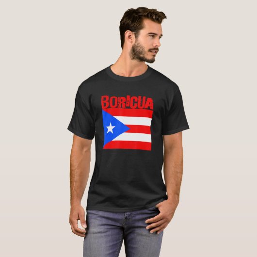 Boricua Roots Puerto Rico Pride PR Souvenir Puerto T-shirt (Voorkant volledig)