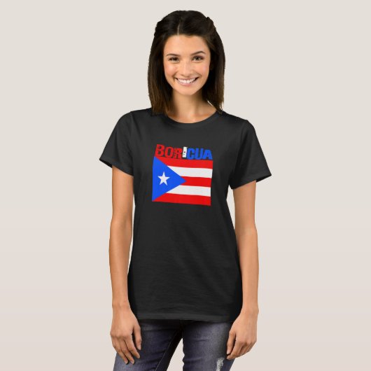Boricua Roots Puerto Rico Pride PR Souvenir Puerto T-shirt (Voorkant volledig)