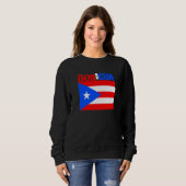 Boricua Roots Puerto Rico Pride PR Souvenir Puerto Trui (Voorkant volledig)
