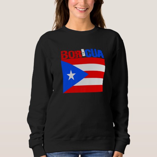 Boricua Roots Puerto Rico Pride PR Souvenir Puerto Trui (Voorkant)