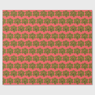 Boricua Sun groen kerst inpakpapier