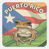 Boricua Vierkante Sticker (Voorkant)