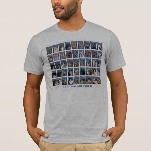 Boring Cat Yearbook Class Photo Tshirt (Voorkant)