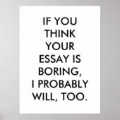 Boring Essay Poster (Voorkant)