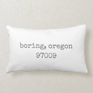 Boring, Oregon Zip Code Lumbar Pillow Kussen