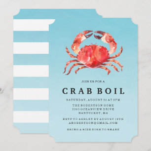 boring van krabben aan zee   Uitnodiging voor zome