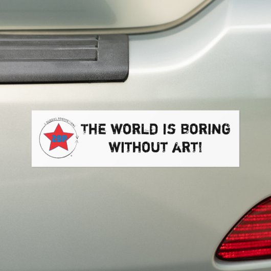 Boring wereld bumpersticker (Op auto)