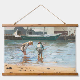  boringen van Winslow Homer (1873) Hangend Wandkleed