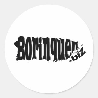Borinquen.biz logo ronde sticker