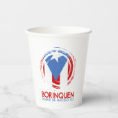 Borinquen, La Borinquena, Puerto Rico Paper Cup Papieren Bekers (Voorkant)