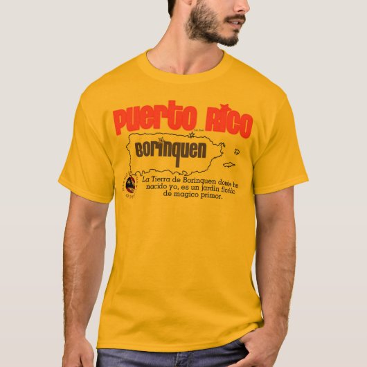 Borinquen Puerto Rico T-shirt (Voorkant)