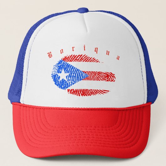 Boriqua Puerto Rico Trucker Pet (Voorkant)