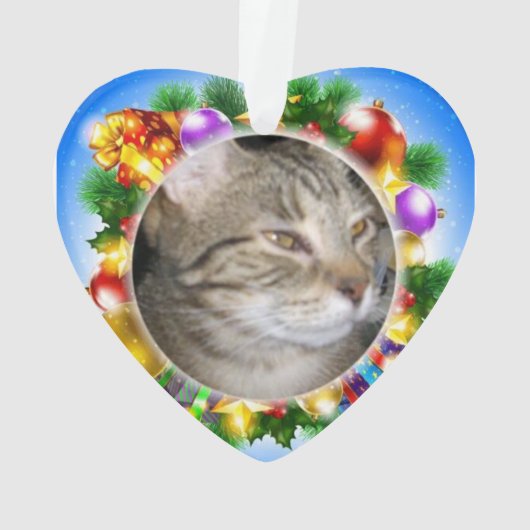 boris geeft je zijn hart voor kerstmis ornament (achterkant)