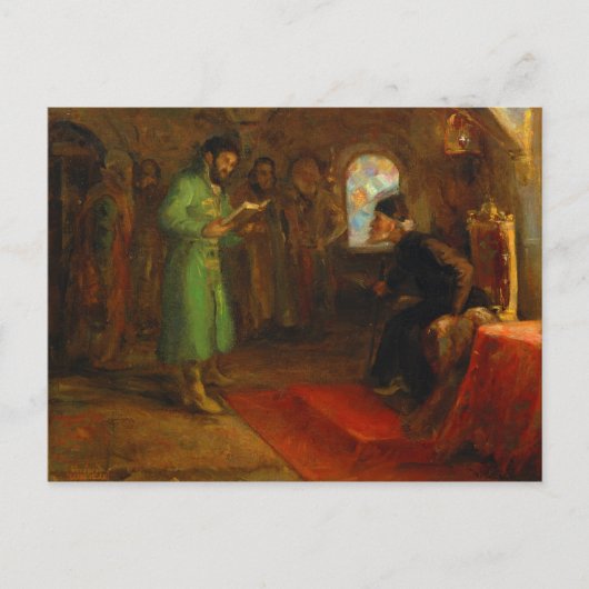 Boris Godunov met Ivan the Terrible Briefkaart (Voorkant)