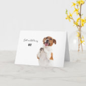 Boris - Jack Russell Terrier - Gewoon gezegde Hi! Kaart (Gele Bloem)