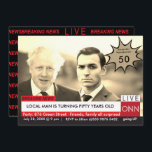 Boris Johnson 50th Birthday Mannen Funny TV News Kaart<br><div class="desc">50e verjaardag van de geboorte van de Mannen van Biden Funny Breaking News TV Graphic Boris Johnson die een verjaardag viert. Het grote nieuws is aan het breken. Volledig editable en gemakkelijk om tekst te veranderen. Verander de foto en de tekst om de gelegenheid aan te passen. Geweldig voor Afstudeerders,...</div>