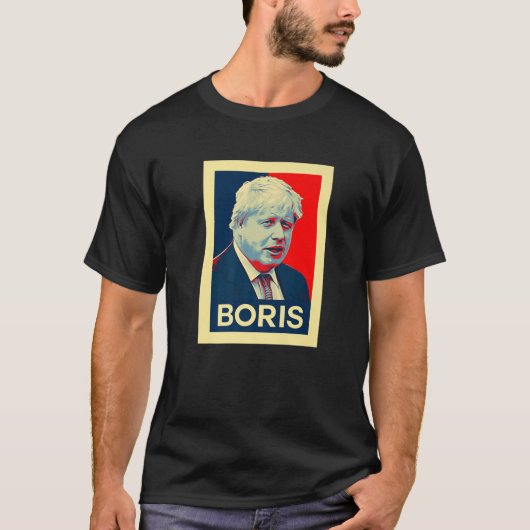 Boris Johnson British Politics Retro T-shirt (Voorkant)