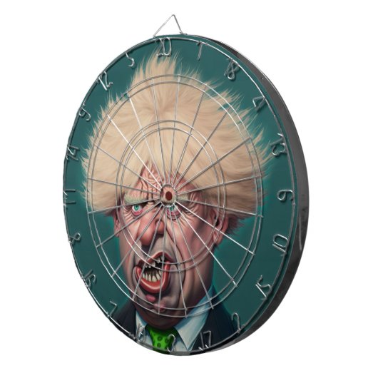 Boris Johnson Dartboard Dartbord (Voorkant Rechts)
