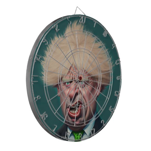 Boris Johnson Dartboard Dartbord (Voorkant Links)