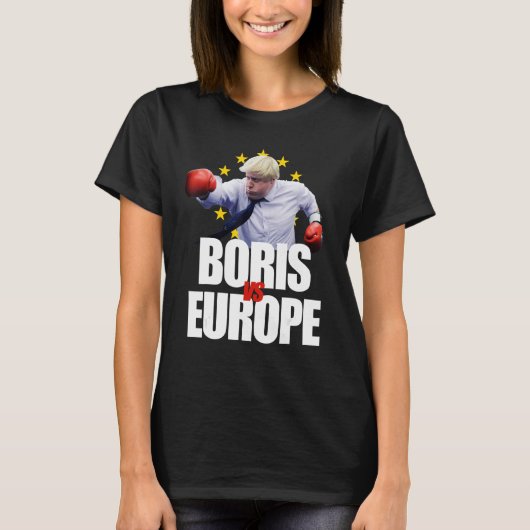 Boris Johnson Shirt BORIS tegen EUROPE Pro Brexit (Voorkant)