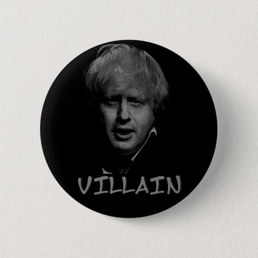 boris johnson villain ronde button 5,7 cm (Voorkant)