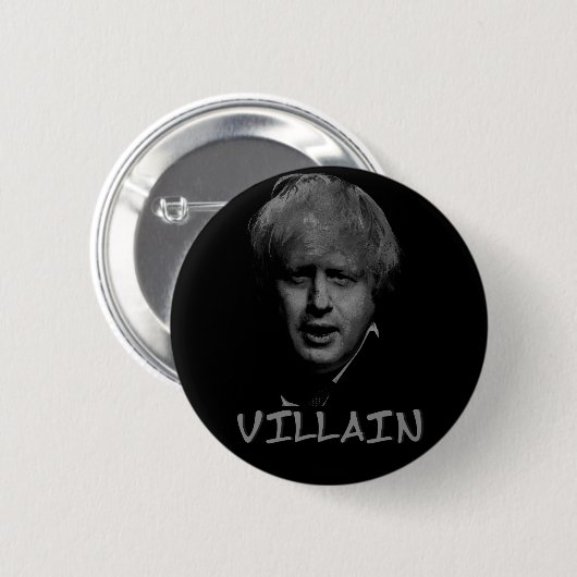 boris johnson villain ronde button 5,7 cm (Voorkant /achterkant)