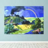 Boris Kustodiev kunstwerk, Na de Storm, Canvas Afdruk (Insitu (Houten vloer))