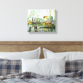 Boris Kustodiev, Lente, beroemd schilderij Canvas Afdruk (Insitu (Slaapkamer))