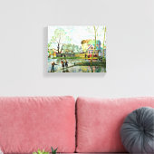 Boris Kustodiev, Lente, beroemd schilderij Canvas Afdruk (Insitu (Woonkamer))
