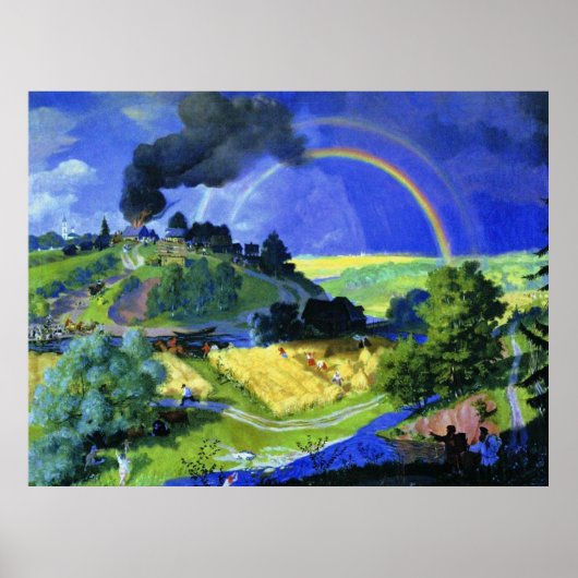 Boris Kustodiev, na het Storm, Poster (Voorkant)